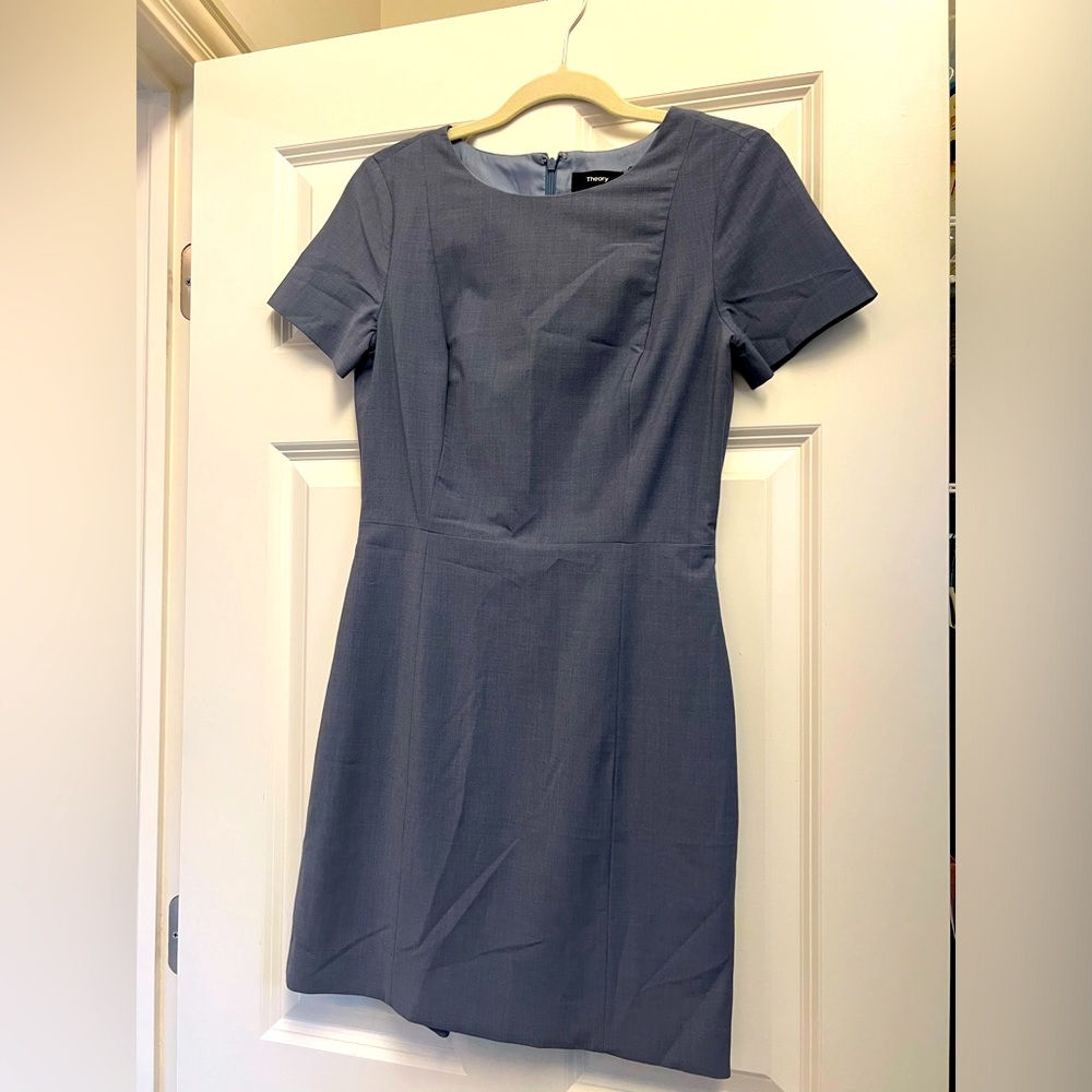 Blue grey work dress from Theory